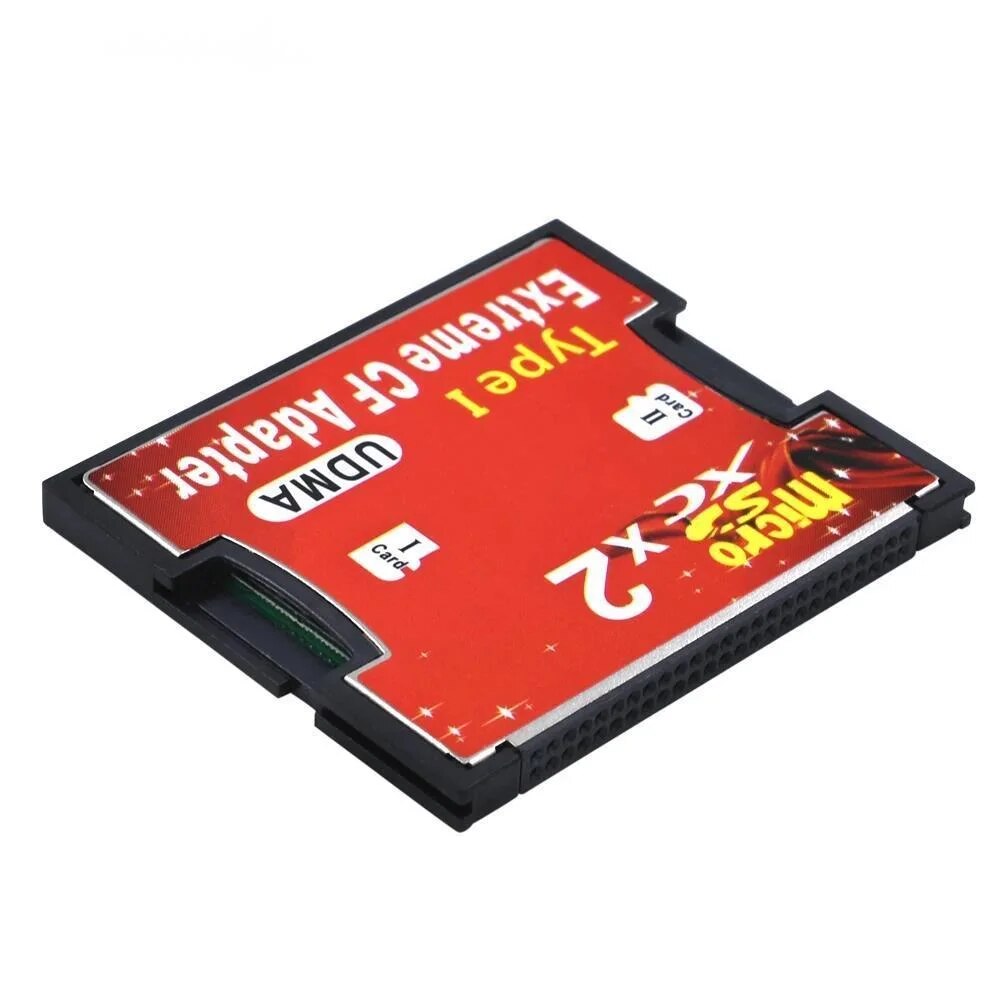 NUEVO Adaptador dual Micro SD TF CF SDHC SDXC Tipo I a lector de tarjetas de memoria Compact Flash Convertidor para cámara