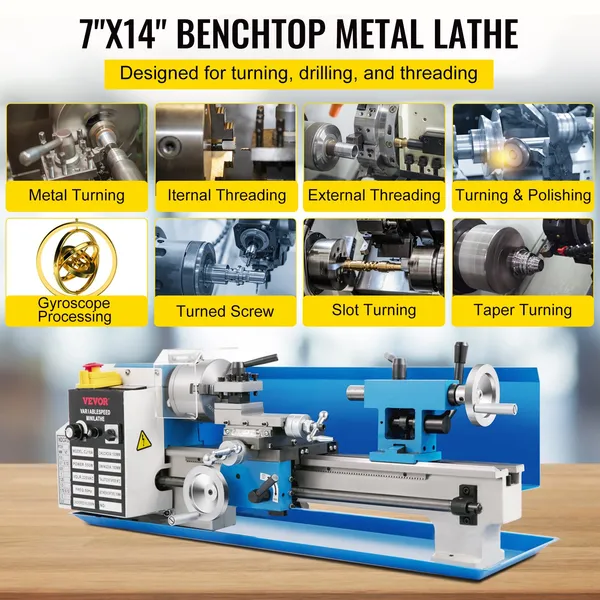 Precision Benchtop Metal Lathe With Digital Display And Chuck_voghion.com