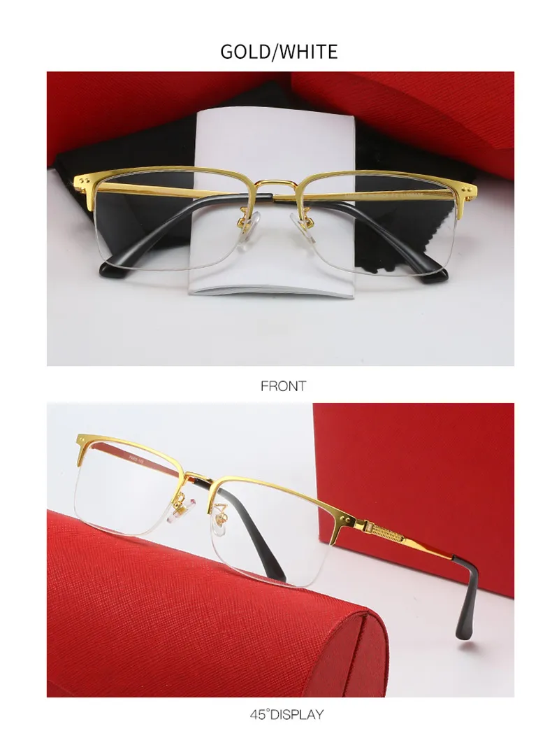 metal Frame Rectangle Eyeglass Gentlemens Business Men Half-frame Diaosi Sunglasses Can Be Matched With Myopia Optical_voghion.com