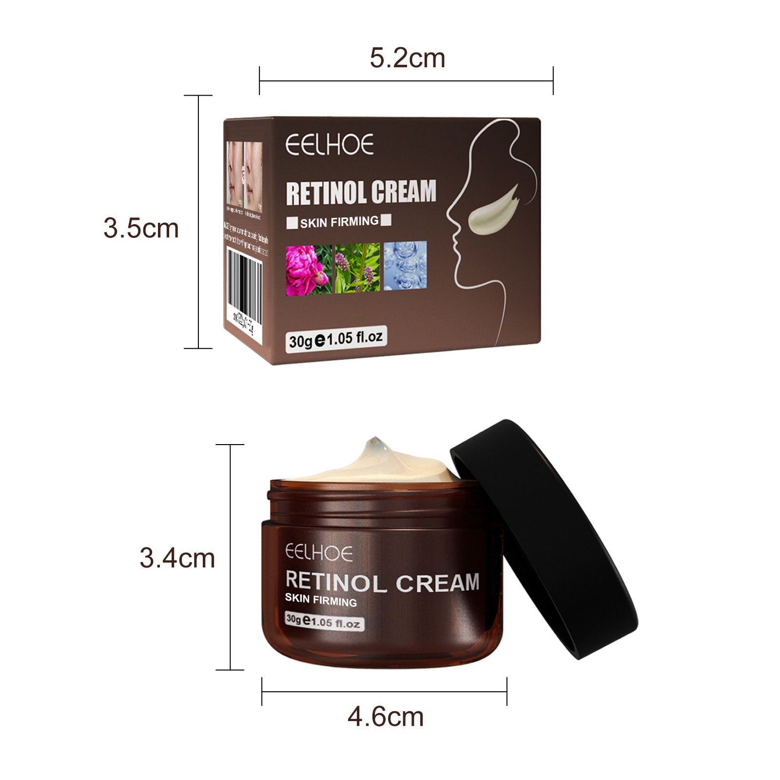 EELHOE crème visage rétinol Anti-âge rides Lifting ton éclaircissant hydratant visage raffermissant crème de soin de la peau_voghion.com