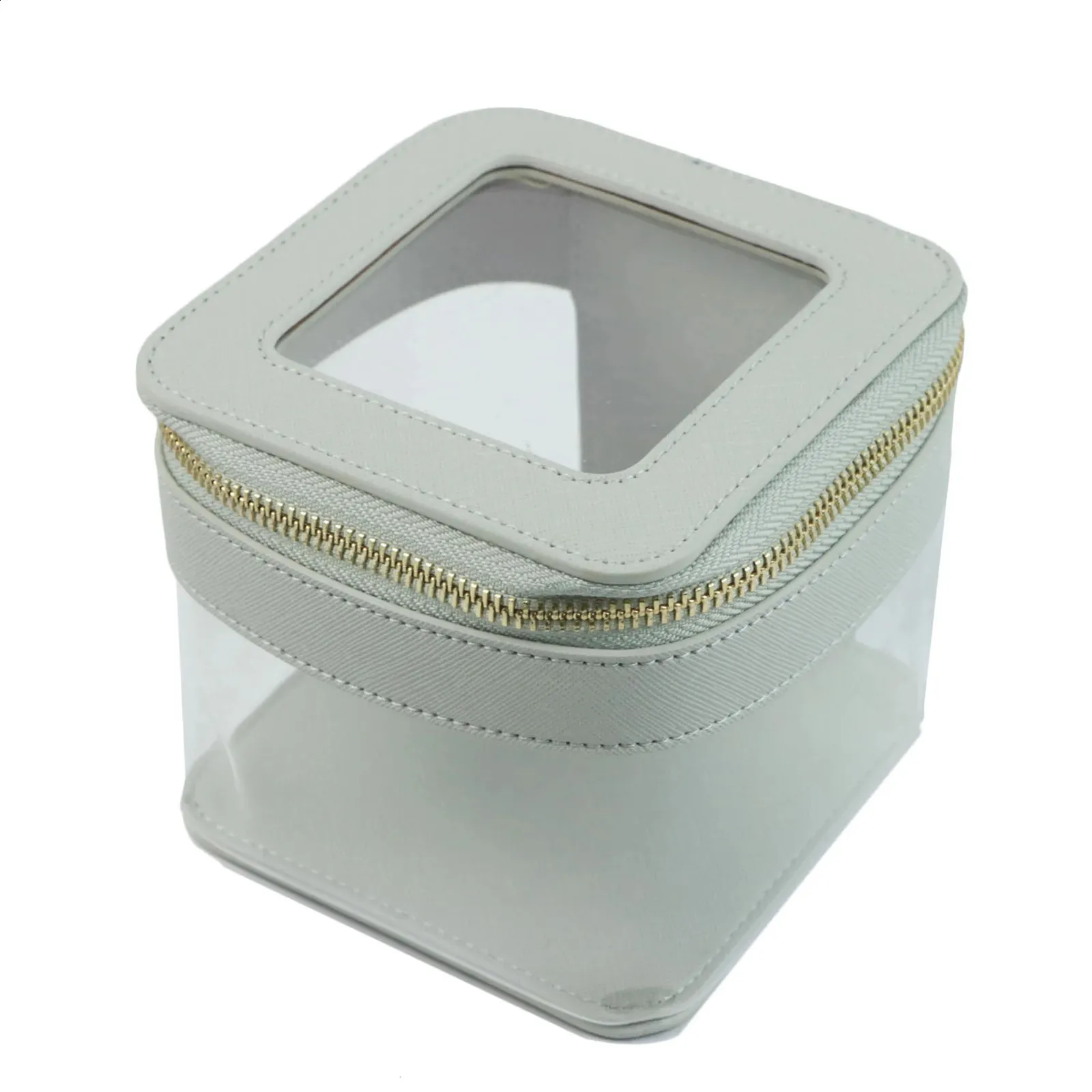 Custom Letters Saffiano Leather Bag PVC TPU Clear Bags Cosmetic For Storage Lipstick Travel Makeup Case 240805_voghion.com