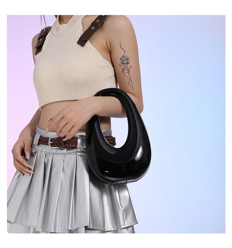 Texture Chain 2024 Sommer neue Handtasche Acryl Schulter personalisierte transparente Umhängetasche für Damen_voghion.com