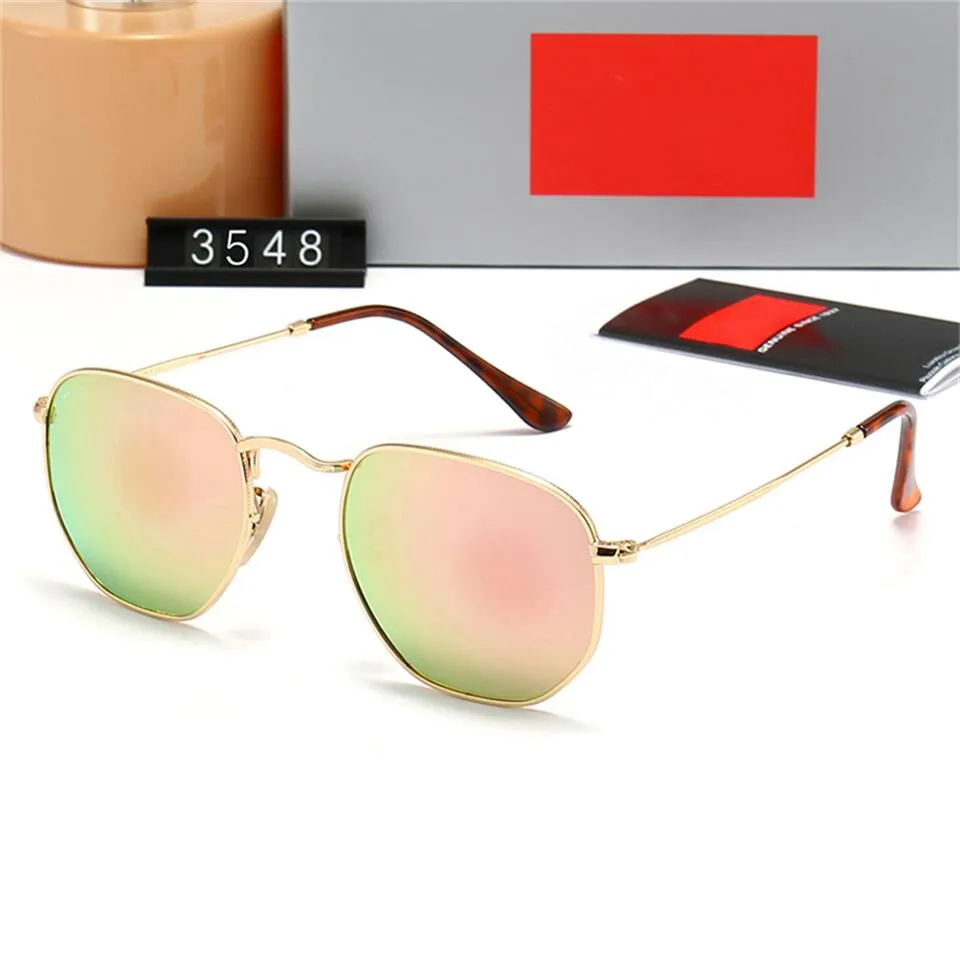 Hexagonal Sunglasses For Men And Women Classic Metal Frame Eyewear_voghion.com