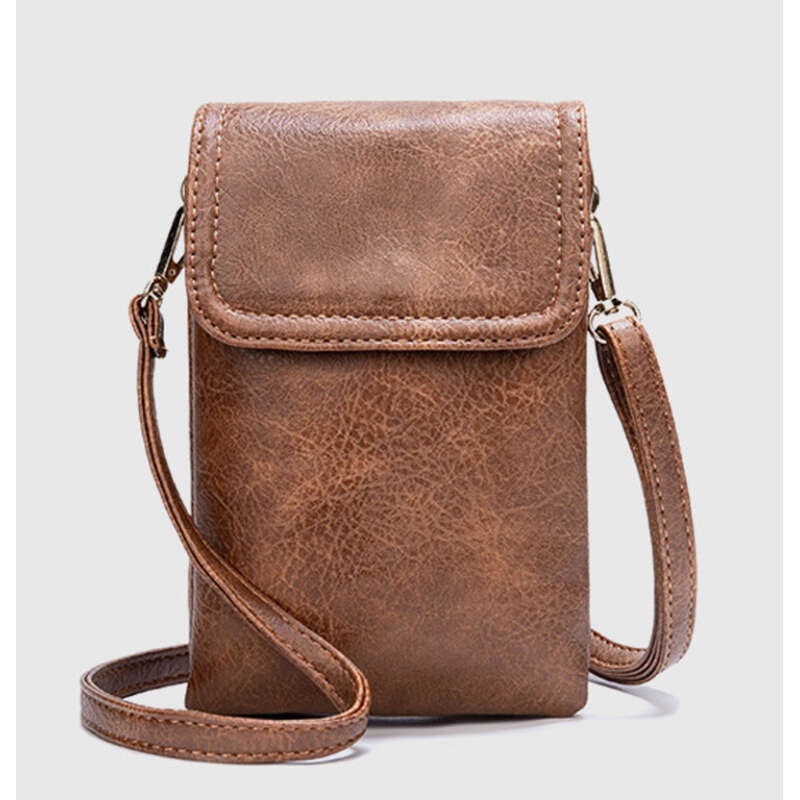 Borsa a tracolla in pelle da donna, piccola, testurizzata, per cellulare, tracolla regolabile_voghion.com