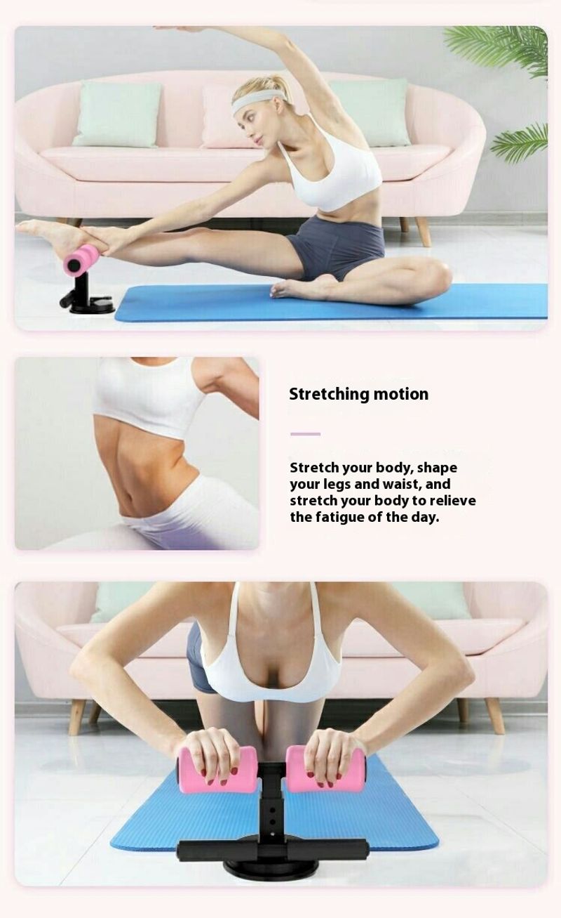 Sit up assist device, fixed suction cup type abdominal roller, waist and abdomen reduction exercise, home fiess_voghion.com