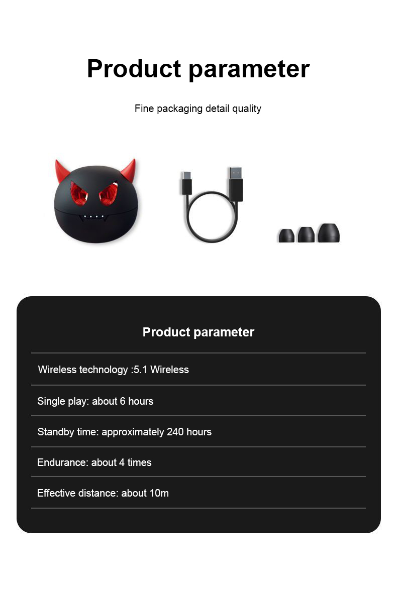 Wireless Bloototh Kids Earbuds With Charging Case 36H Playtime Sport Stereo Earphones For Iphone And Android_voghion.com