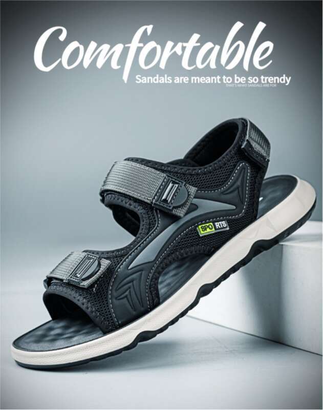 2025 Nieuwe trendy casual sportkleding strandschoenen klittenband latex pad heren sandalen_voghion.com