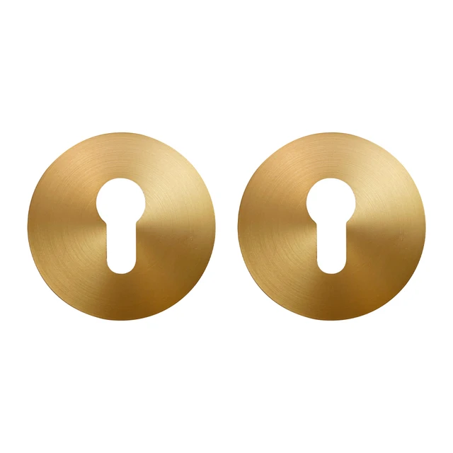 DOOROOM brass lock key escutcheon plates Knurled Striped Thumbturn for inside door room bathroom thumb turn_voghion.com