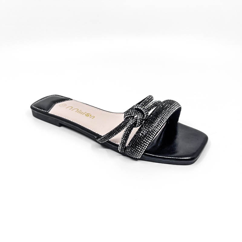 Damen Hausschuhe Damen Ballerinas Flache Slide Sandalen Für Damen Sommer Outdoor Wear High End Strass Stilvolle Trendy Vielseitige Mode Hausschuhe_voghion.com