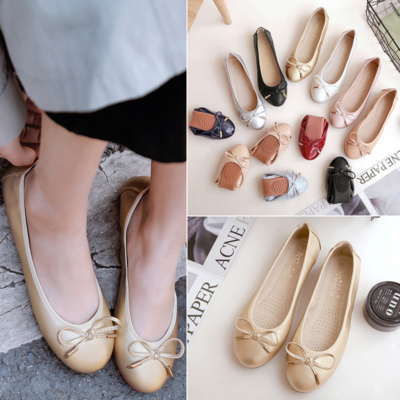 New Egg Roll Shoes Soft Sole Bean Shoes Flat Single Shoes Women Big Size Women's Shoes