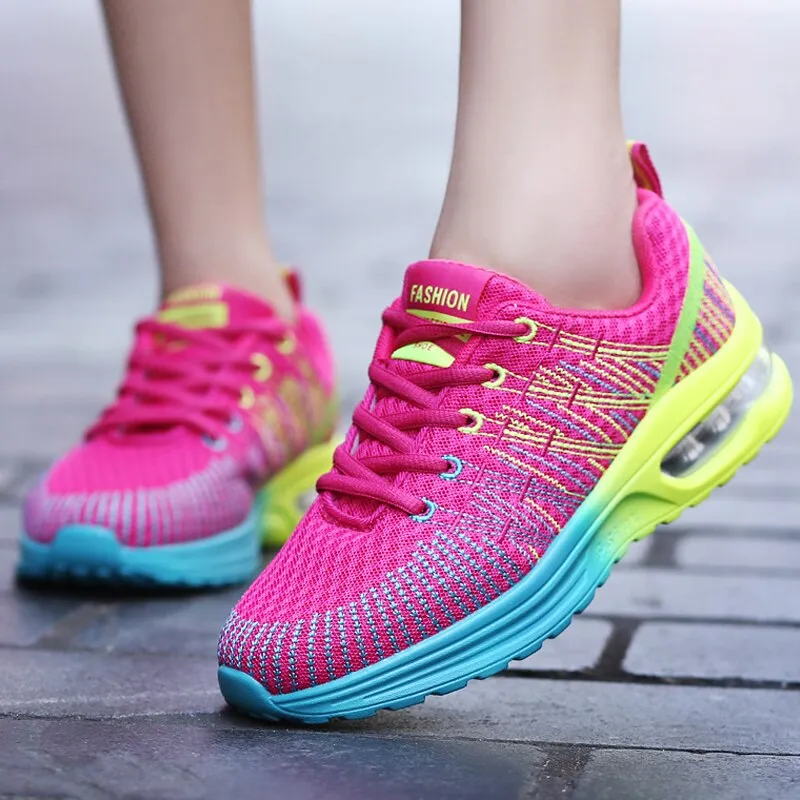 Corsa per le donne Scarpe da ginnastica da jogging elastiche per esterni con cuscino d'aria Scarpe sportive da tennis_voghion.com