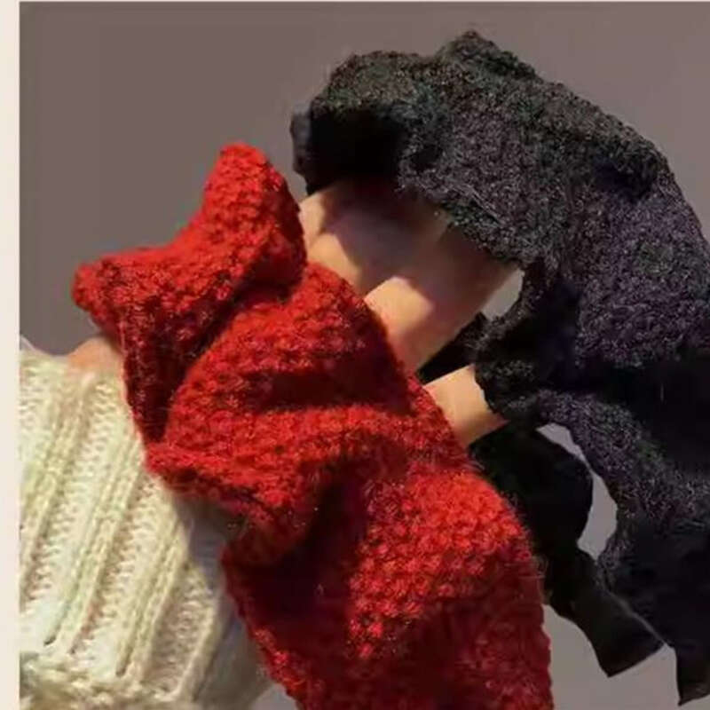 Gestricktes Stirnband In Rot Für Damen Elegantes Winteraccessoire_voghion.com