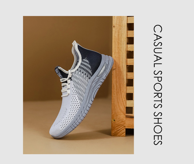 Lightweight Men's Running Shoes Breathable Cross Strap Trainers_voghion.com