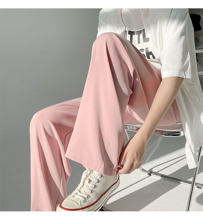 2024 neue Eis Seide Männer Jogger Sweatpan Y2k Streetwear Sportwear Jogging Gym Hose Männlichen Baggy Breites Bein_voghion.com