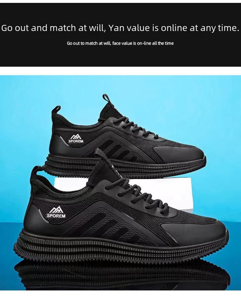 [Preferred] 8109 New Comfortable Breathable Flying Mesh Soft Sole High Quality Trendy Men's Shoes_voghion.com