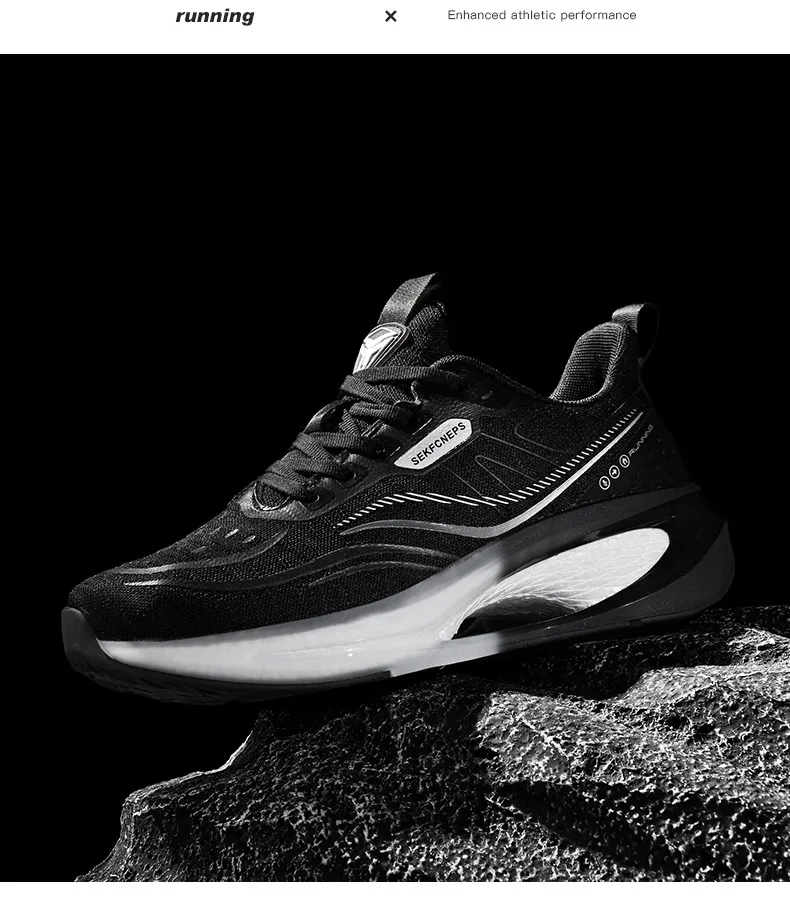 Chaussures de sport confortables et respirantes à semelles épaisses, légères, amortissantes et antidérapantes pour couple_voghion.com