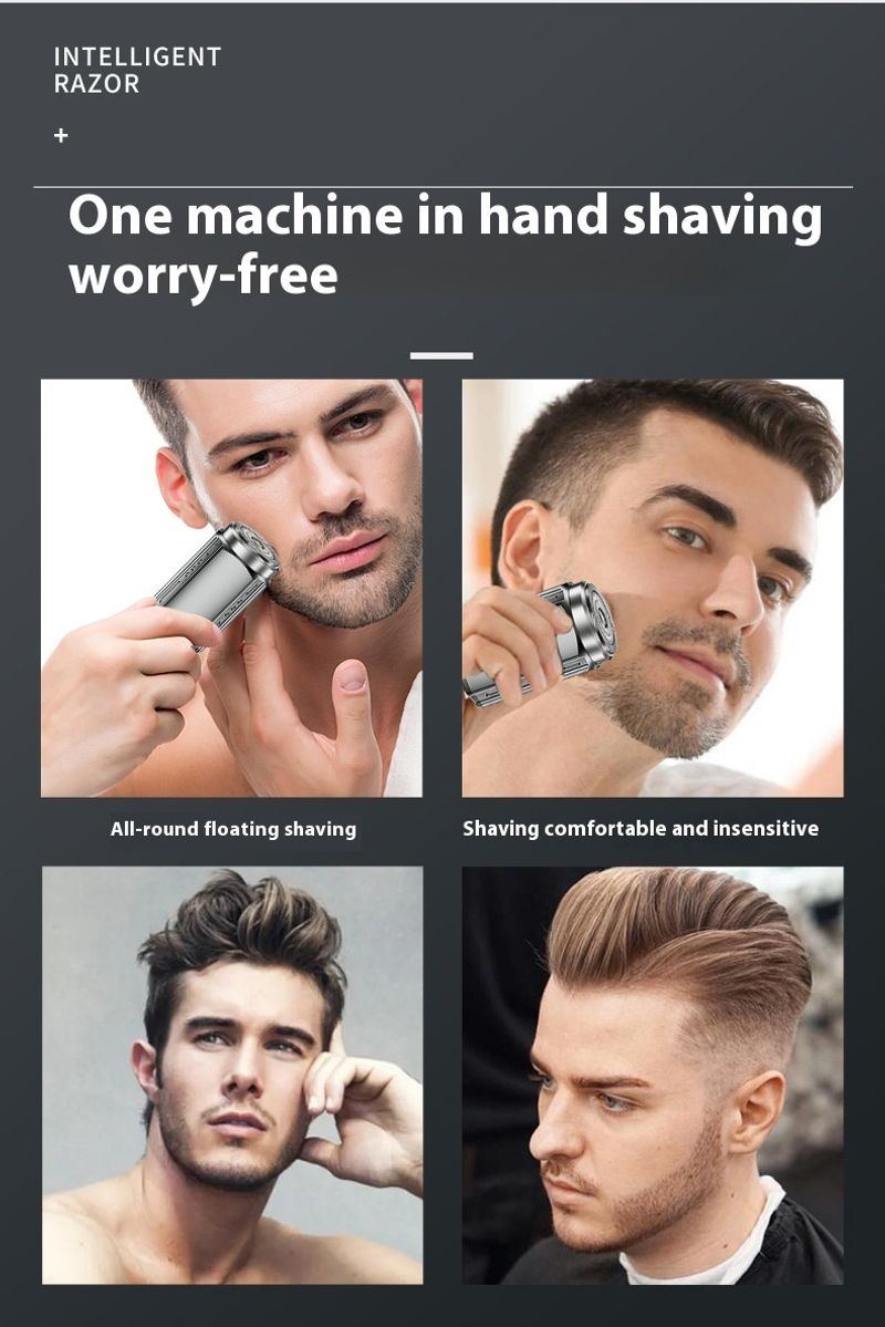 New electric small steel cannon with washable blade, men's shaver, rechargeable mini shaver_voghion.com