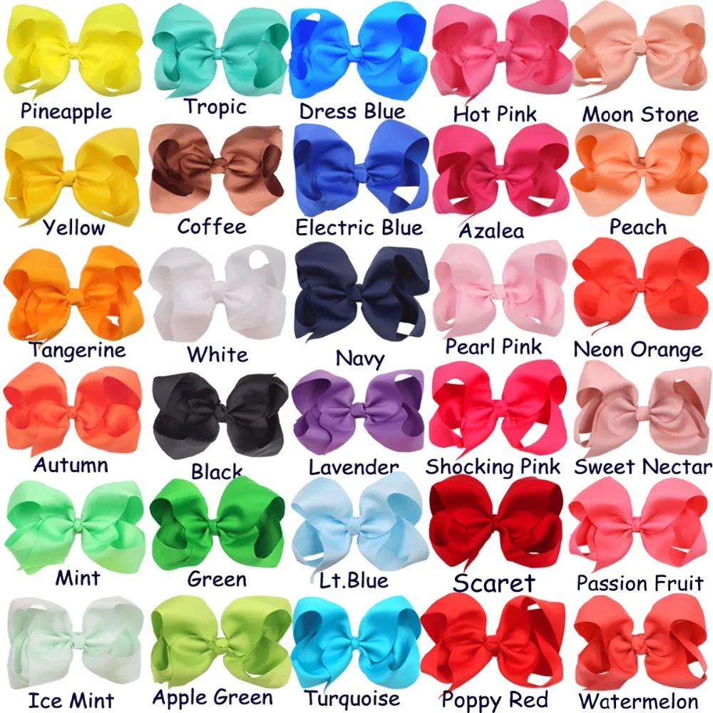 30 kpl 6 tuuman Big Grosgrain Girls 6" jouset alligaattoripidikkeet teini-ikäisille lapsille lapsille taaperoille hiustarvikkeet_voghion.com