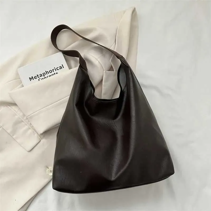 Borsa a tracolla da donna Bost in pelle PU con design retrò, casual, grande capacità, a tracolla, Fi, borsa per la spesa Y241025_voghion.com