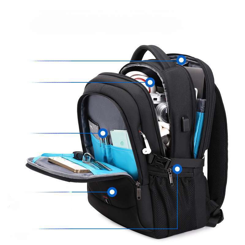 Sac d'ordinateur de voyage multifonctionnel pour hommes, grande capacité, pour loisirs, affaires, usage étudiant_voghion.com
