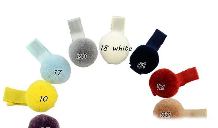 Filles Style Coréen Ins Jolies Épingles À Cheveux De Fête Enfants Couleur Bonbon Boule De Fourrure Kawayi Clips Tout-Petits Accessoires De Cheveux_voghion.com
