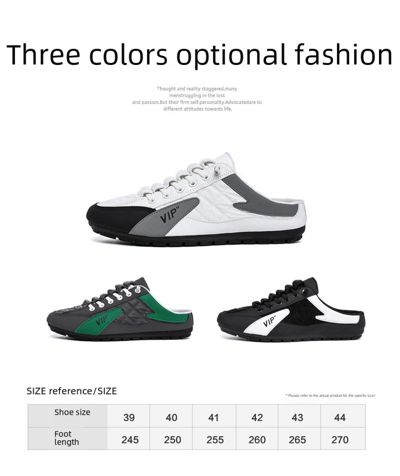 Desodorante para hombre Baotou Drag Primavera 2024, nuevo atuendo, pantuflas sin cordones y para conducir, zapatos casuales sin tacón_voghion.com