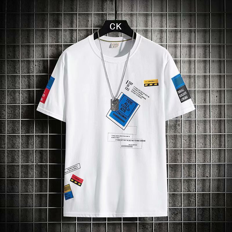 Men's Clothing  one-piece wholesale short-sleeved T-shirt men's summer 2022 summer new trend ins half-sleeved trendy brand super_voghion.com