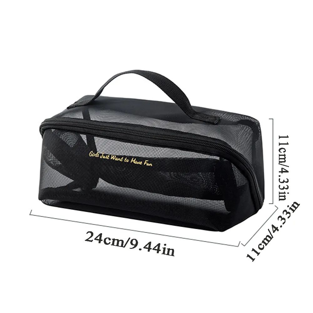 Zipper Transparent Mes Makeup Large Capacity Make Up Toiletry Was Bags Women Travel Portable Cosmetic Bag Storage_voghion.com