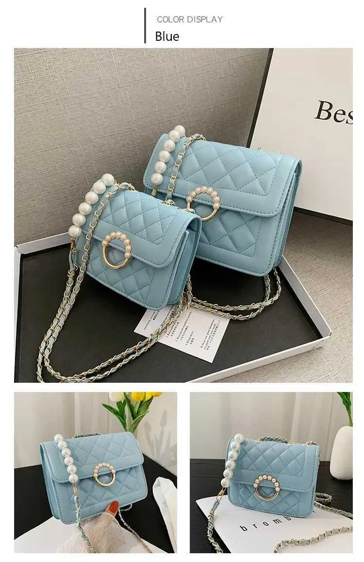 Borsa a spalla e tracolla elegante da donna con catena di perle_voghion.com