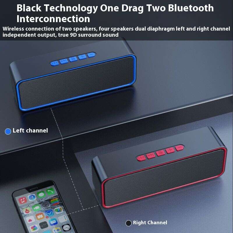 【37000 heraankopen】 Mobiele draadloze subwoofer, Bluetooth, stemomroeper met hoog volume, kleine computer_voghion.com