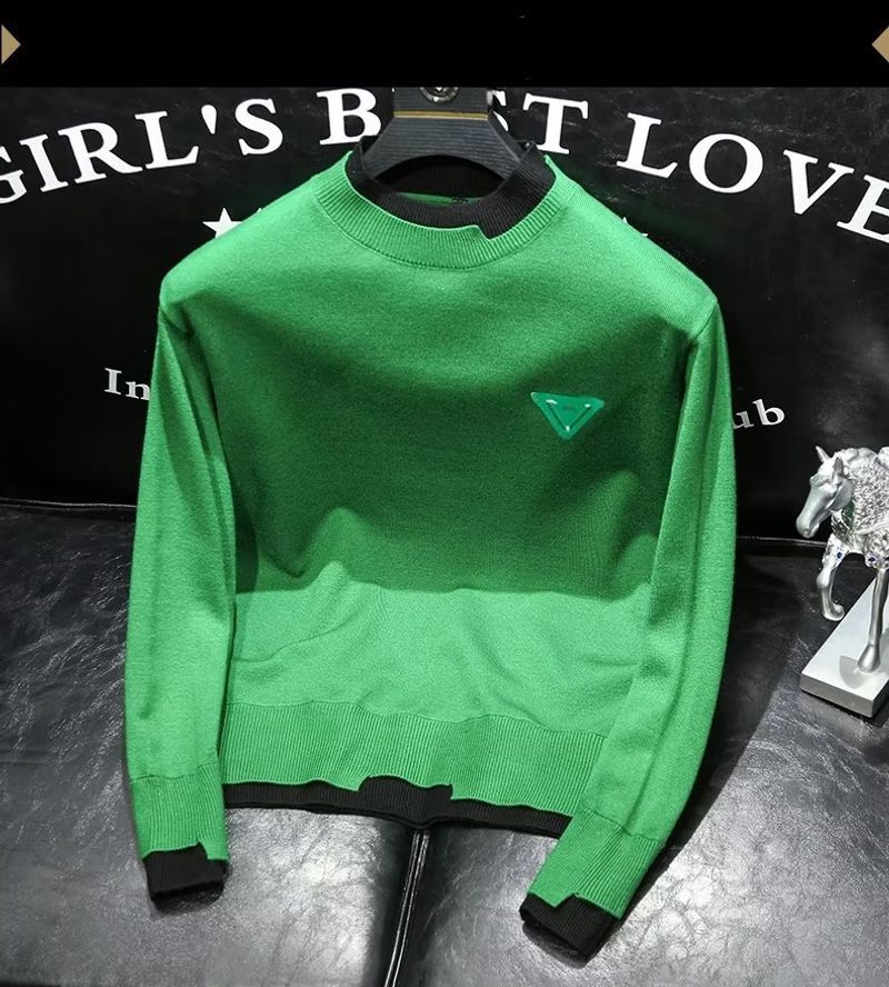 Men's Clothing 2024 autumn round neck sweater long sleeve handsome fashion personality all-match high-end niche top men_voghion.com