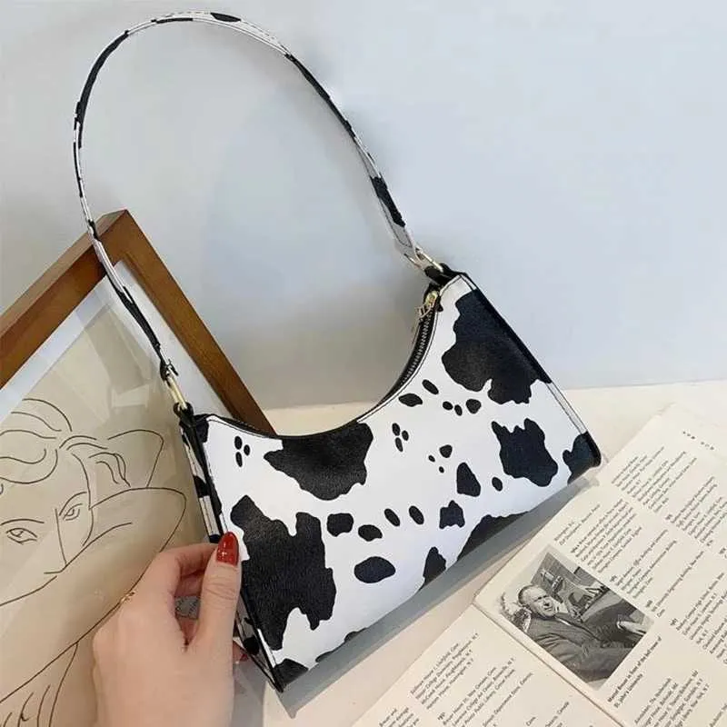 Borsa a mano con tracolla semplice in PU con stampa zebra alla moda, da donna, design quotidiano, Y241123_voghion.com