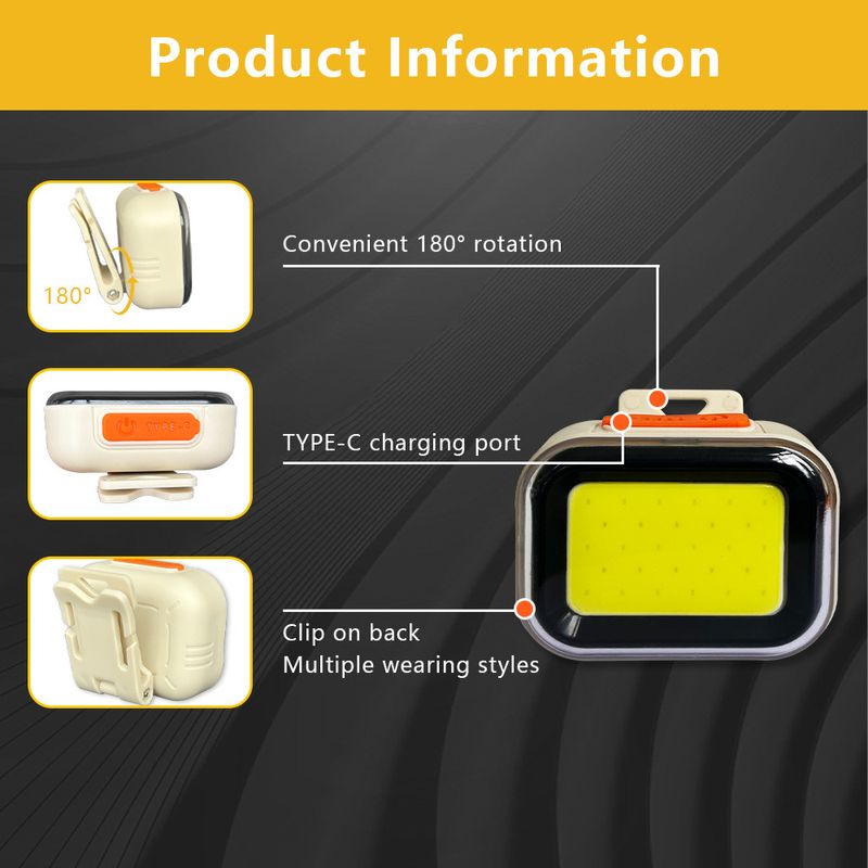 Nuovo LED ad alta potenza forte testa calva all'aperto pesca notturna montagna arrampicata faro cappello clip lampada_voghion.com