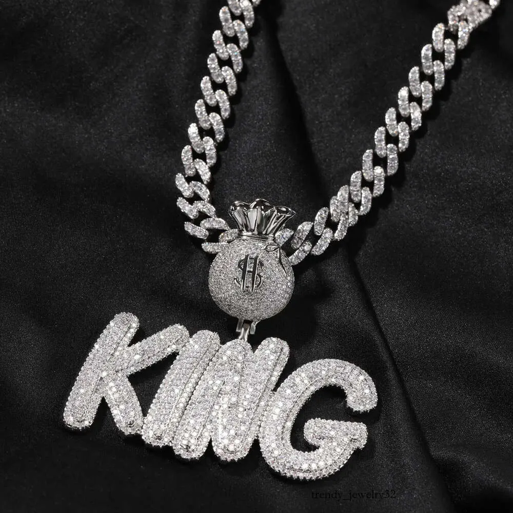 Hip Hop Name Dollar Symbol Hook Body Letter ing Custom Necklace for Women Men_voghion.com