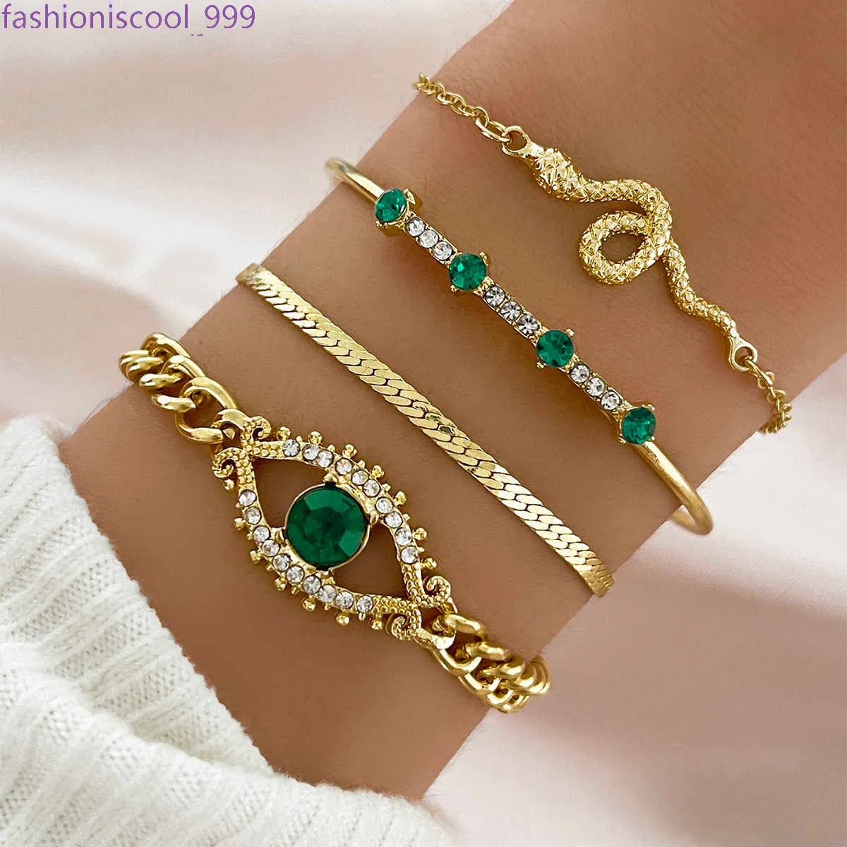 Sindlan 4PCS Set Bracelet For Women High Quality Diamond Zircon Jewelry Sets_voghion.com