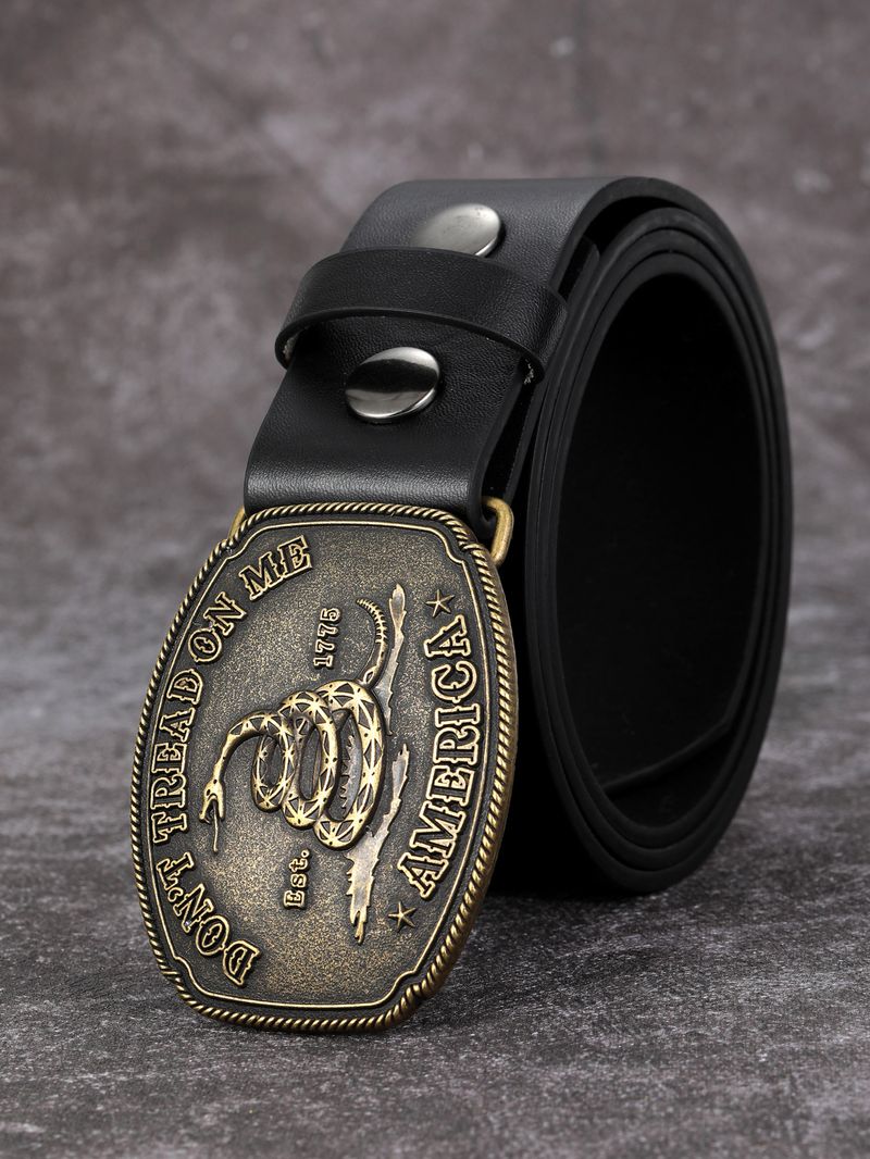 Ceinture en cuir gothique punk Y2k pour hommes et femmes, boucle en métal, sangle de taille, styliste, pantalon en jean, décorative_voghion.com