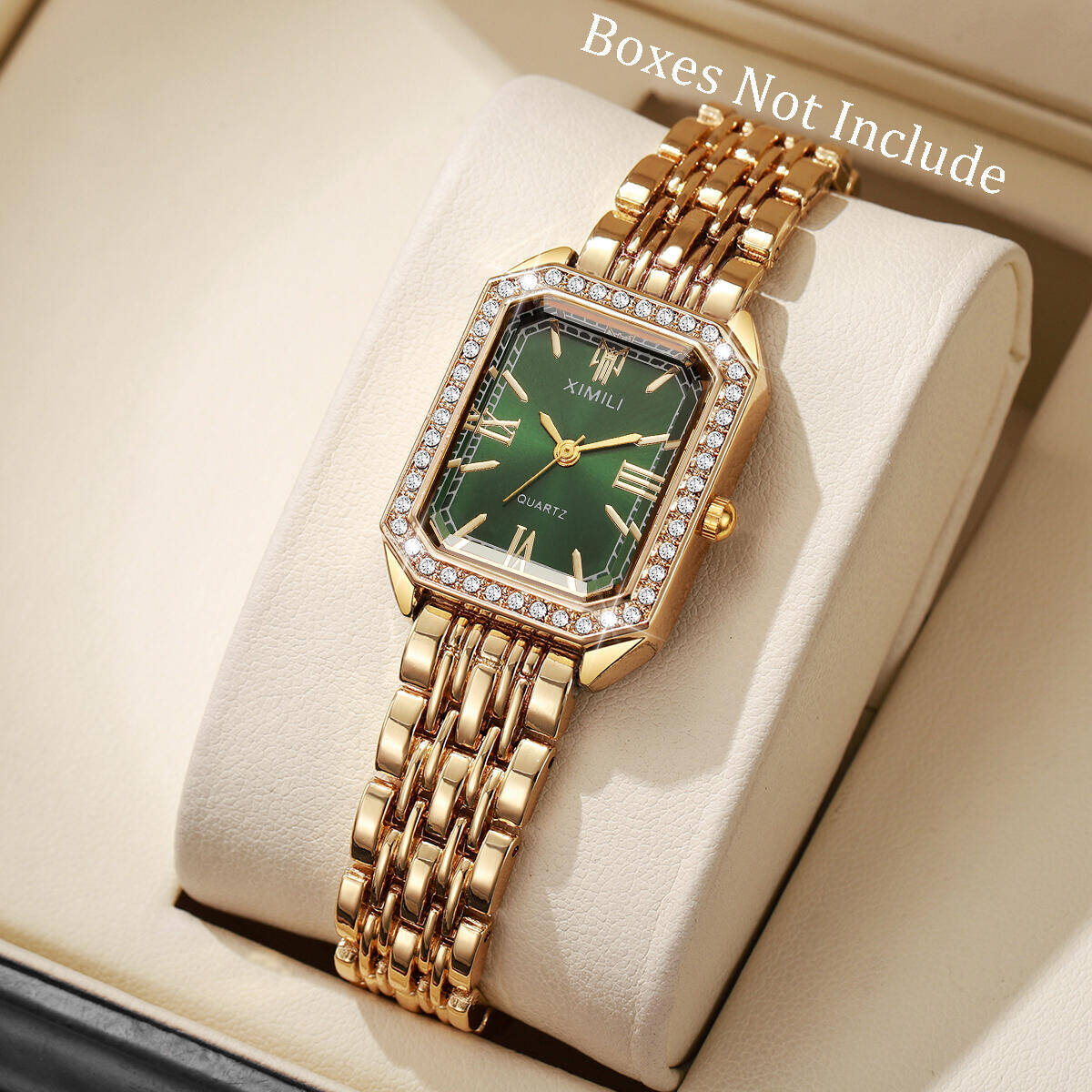 Fashion Rectangle Women Watches Ladies Rhinestone Quartz Watch Bracelet Strap Wristwatch Reloj MujerWithout Box 18$