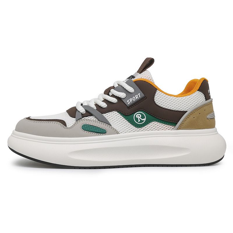 Herren Teenager Mesh 2024 Sommermode, atmungsaktive Herren leichte Sportschuhe, niedrig geschnittene lässige Papa-Schuhe_voghion.com