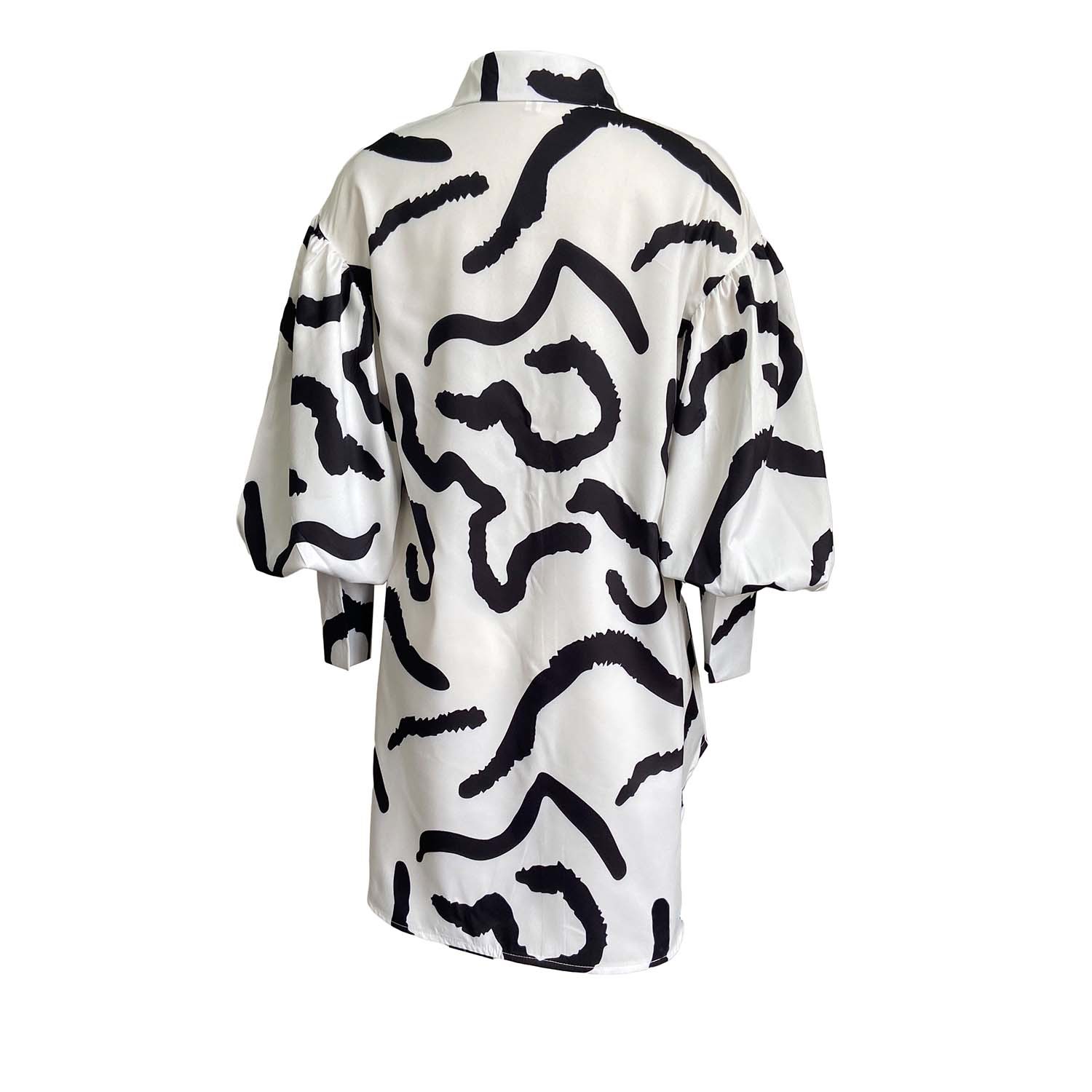 Women's Clothing temperament commuter printed shirt dress dress_mkmklike.com