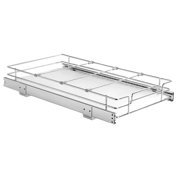 VEVOR 11'W X 21'D Pull Out Cabinet Organizer, Heavy Duty Slide Out Pantry Shelves, Chrome-Plated Steel Roll Out Drawers, Sliding Drawer Storage For_voghion.com