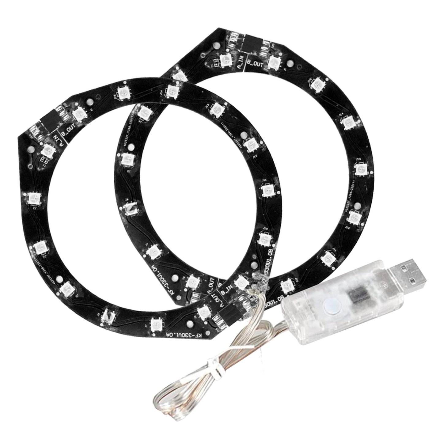 for PS5 Game Console RGB LED Light Strip Sync Music 8 Colors 400 Effects Lights Ring for Sony PlayStation 5 Console Accessories_voghion.com
