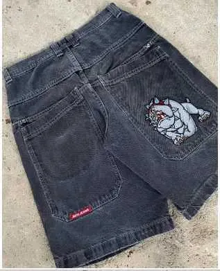 Herren Y2k Retro Gothic Muster Bedruckt JNCO Denim 2000er Jahre Stil Hip Hop Tasche Sommer Herren Strand Jeans Jorts Gym Shorts_voghion.com