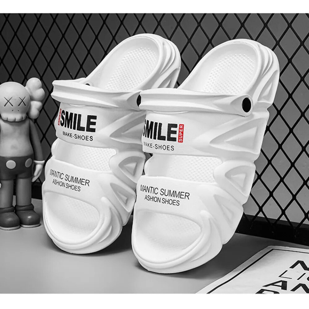 2024 Sommer Herren One Line Füße Stepping Outdoor Große Strandschuhe Live-Streaming Hausschuhe_voghion.com