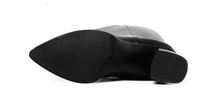 Botas altas elegantes para mujer de cuero marrón para invierno_voghion.com