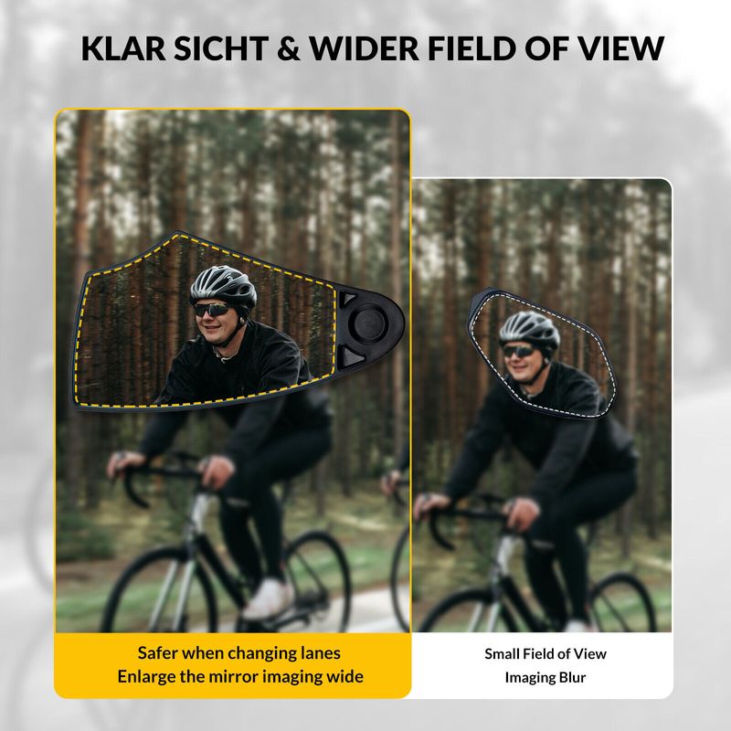 ROCKBROS bakspeil HD 360° antirefleks 1 stk. terrengsykkel landeveissykkel_voghion.com