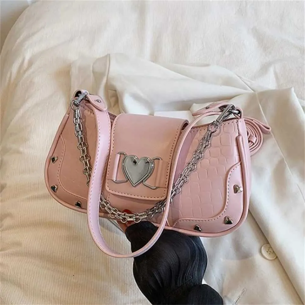 Neue Trend Schulter Damen Y2K Arm Design PU Boden Einfarbig Messenger Bag Geldbörse Streu Handtasche Y241116_voghion.com