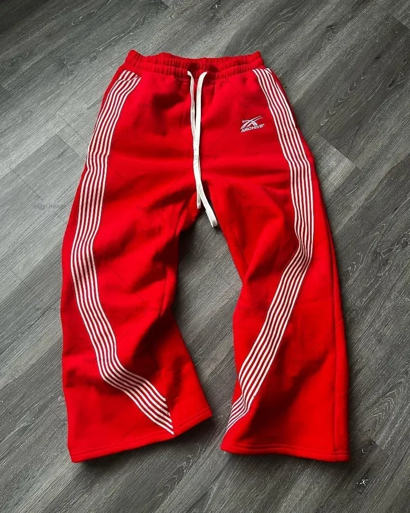 Pantalons pour hommes Haruku Six rayés Street Retro Sports Y2K hommes et femmes été décontracté jogging tendance marque Joggers_voghion.com