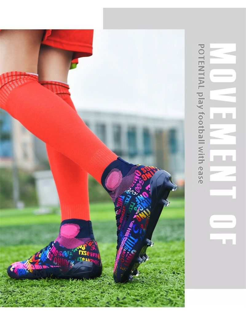 mit langen hohe Erwachsene, modisch, atmungsaktiv, geschredderte Spikes, Fußballschuhe für Herren, große Größe_voghion.com