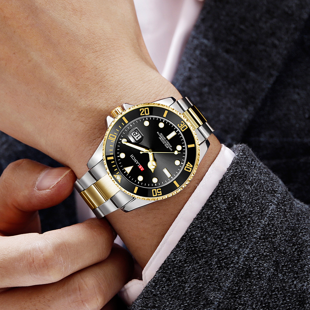 Ny Light Luxury Herrkalender Business Green Aqua Ghost Watch_voghion.com