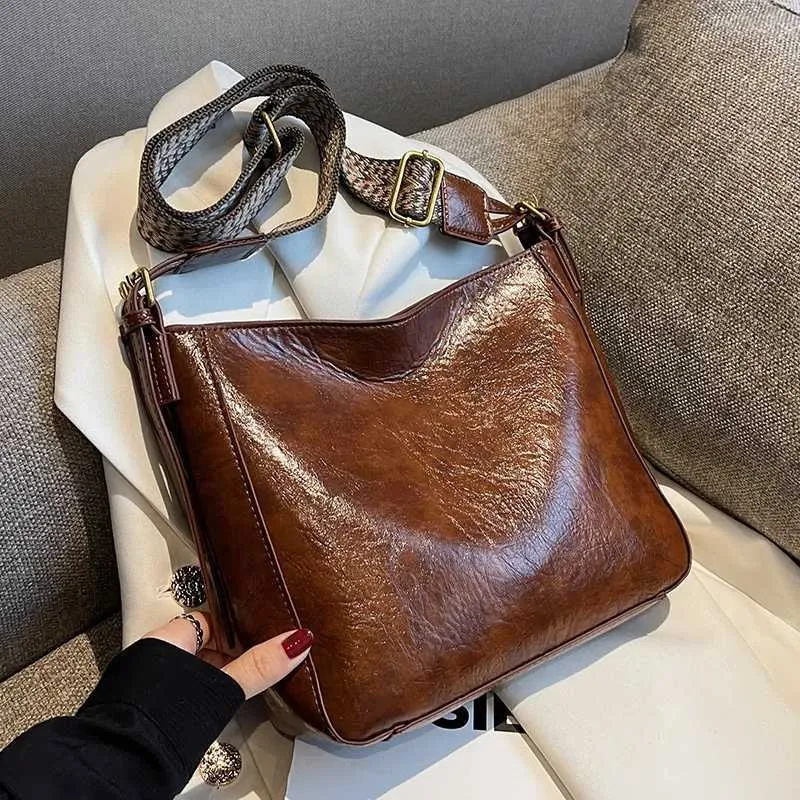 Damen Große Kapazität All-Match Tote Crossbody Stilvolle Tasche für Arbeit SchuleC241216_voghion.com